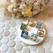 マジョリカ　手鞠　ピアス/イヤリング