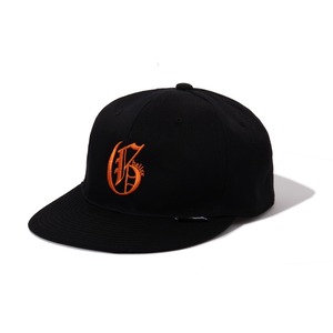 GOODHELLER " OLD LOGO BASEBALL TWILL CAP "  BLK/ORG