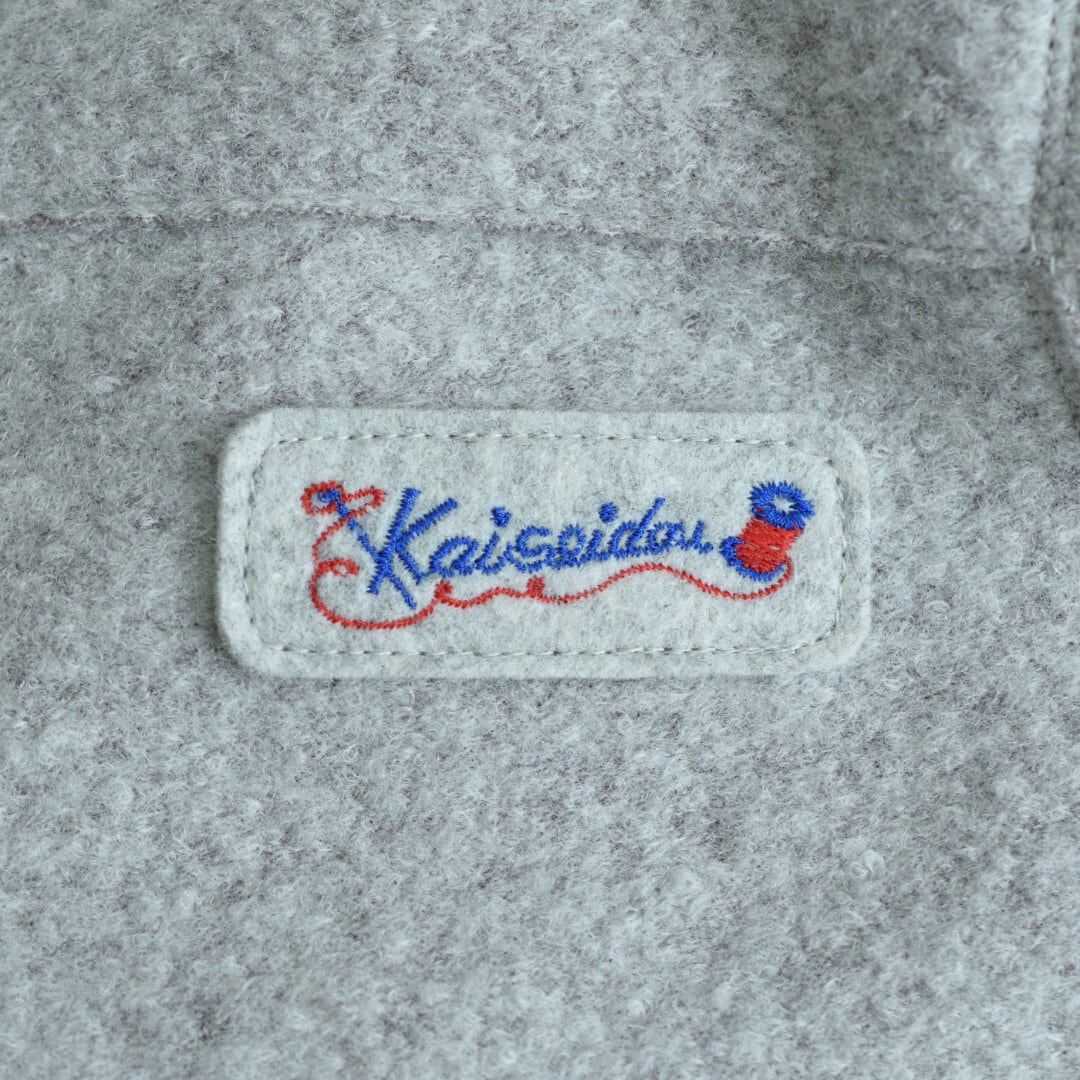 快晴堂 カイセイドウ Girl'sリングウール・斜めポケットワイドパンツ・アッシュグレイ