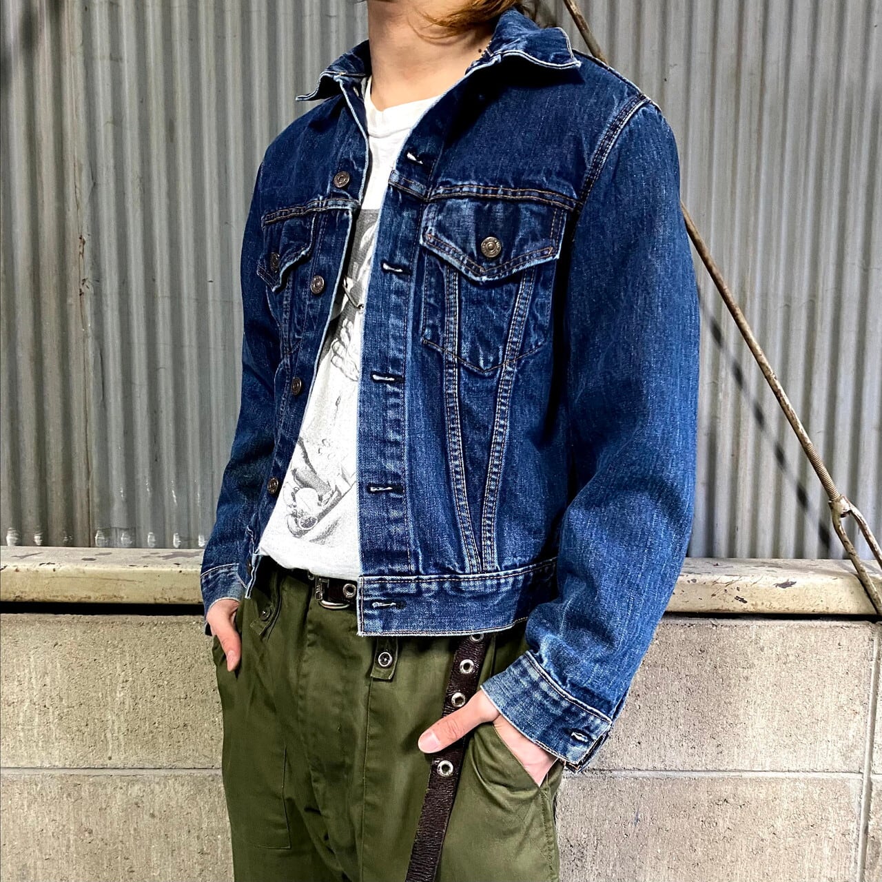 1960年代vintage levis3rd 70505 BIGE Gジャン古着-