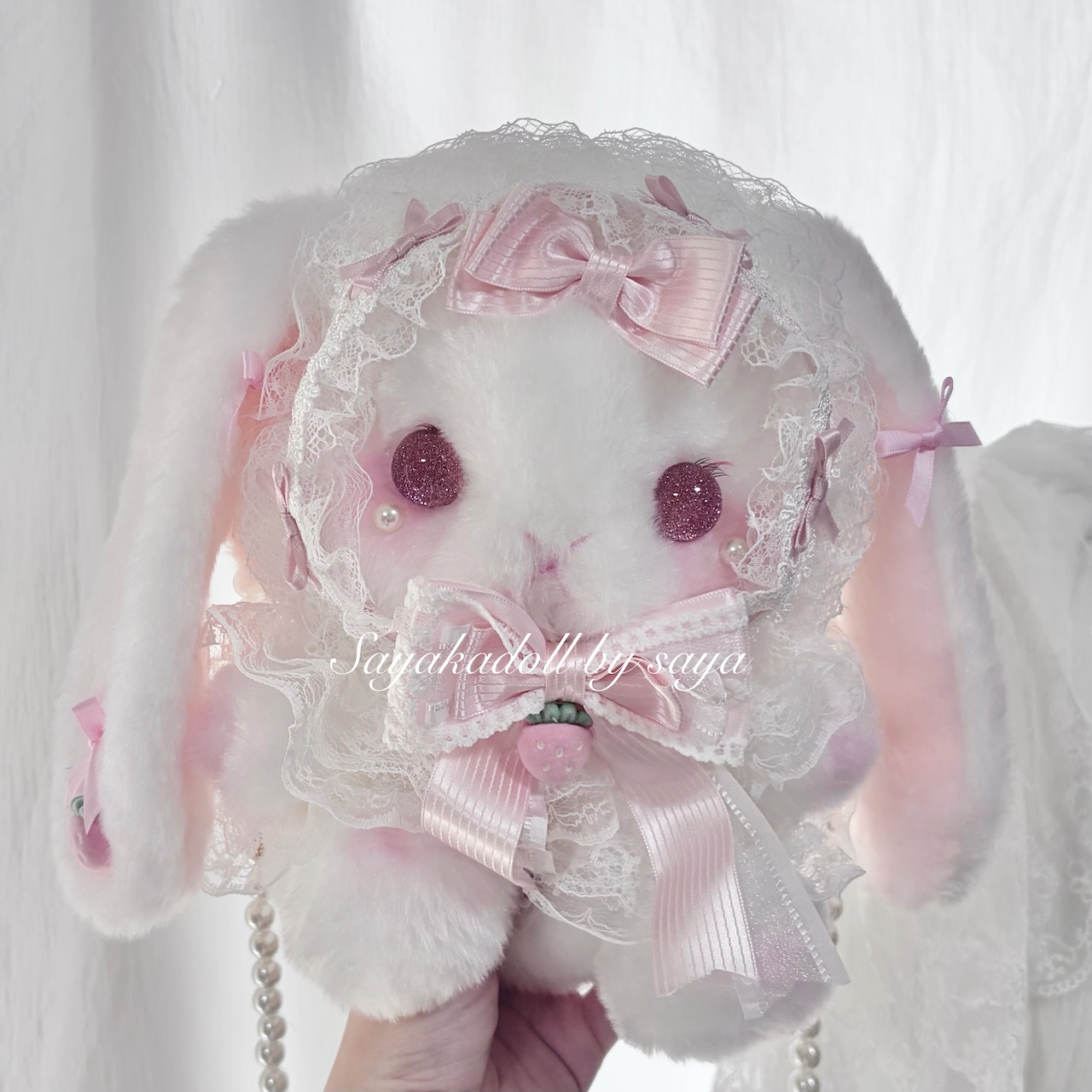 ♡【全2色】DreamHug Bear たれみみうさぎ ぬいぐるみポシェット black ♡