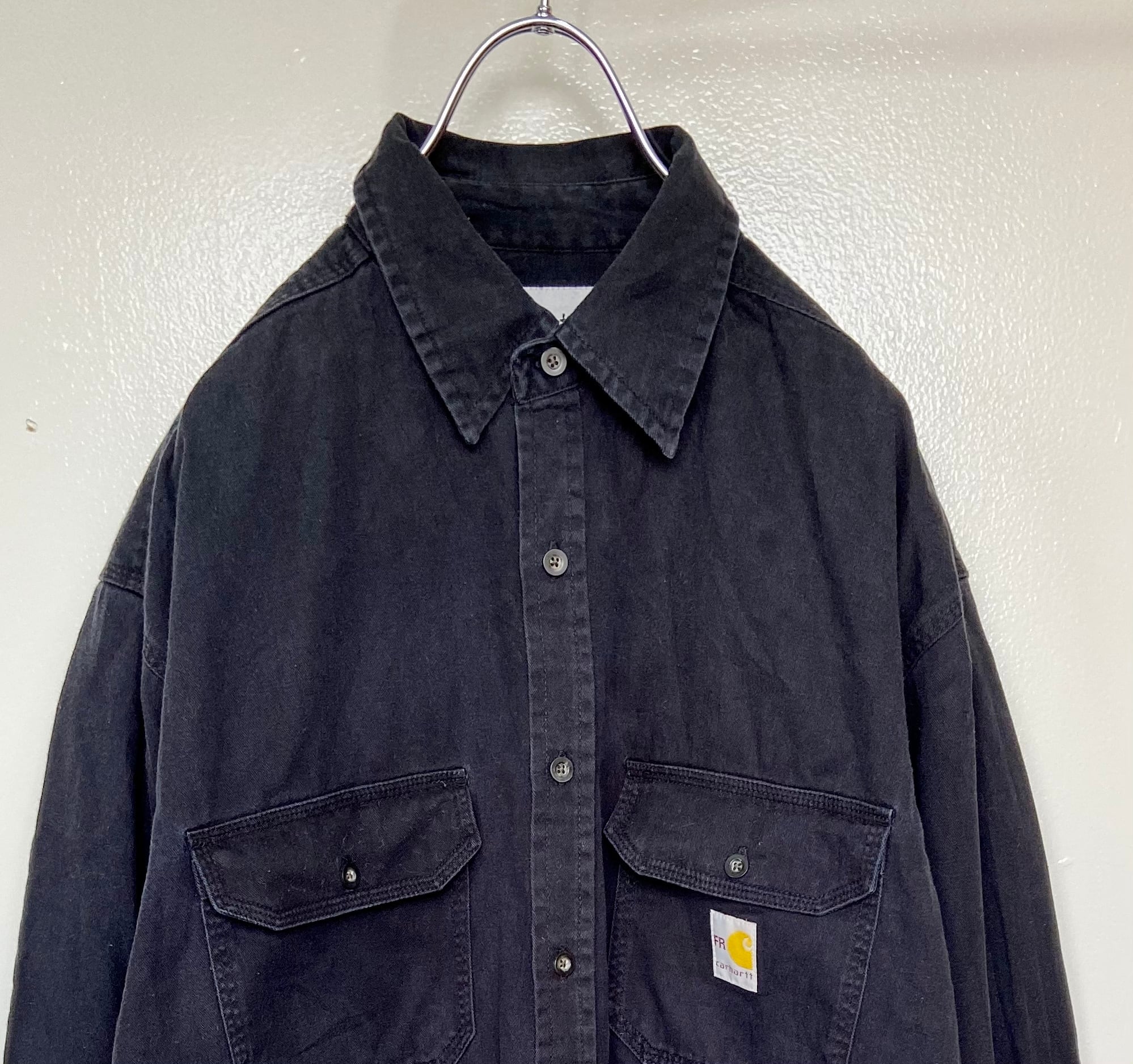 古着 Carhartt/カーハート 長袖シャツ ブラック ビッグシルエット C ...