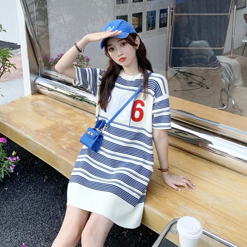 ストライプTシャツ サマールーズ レッド 夏物 試着室33250939158