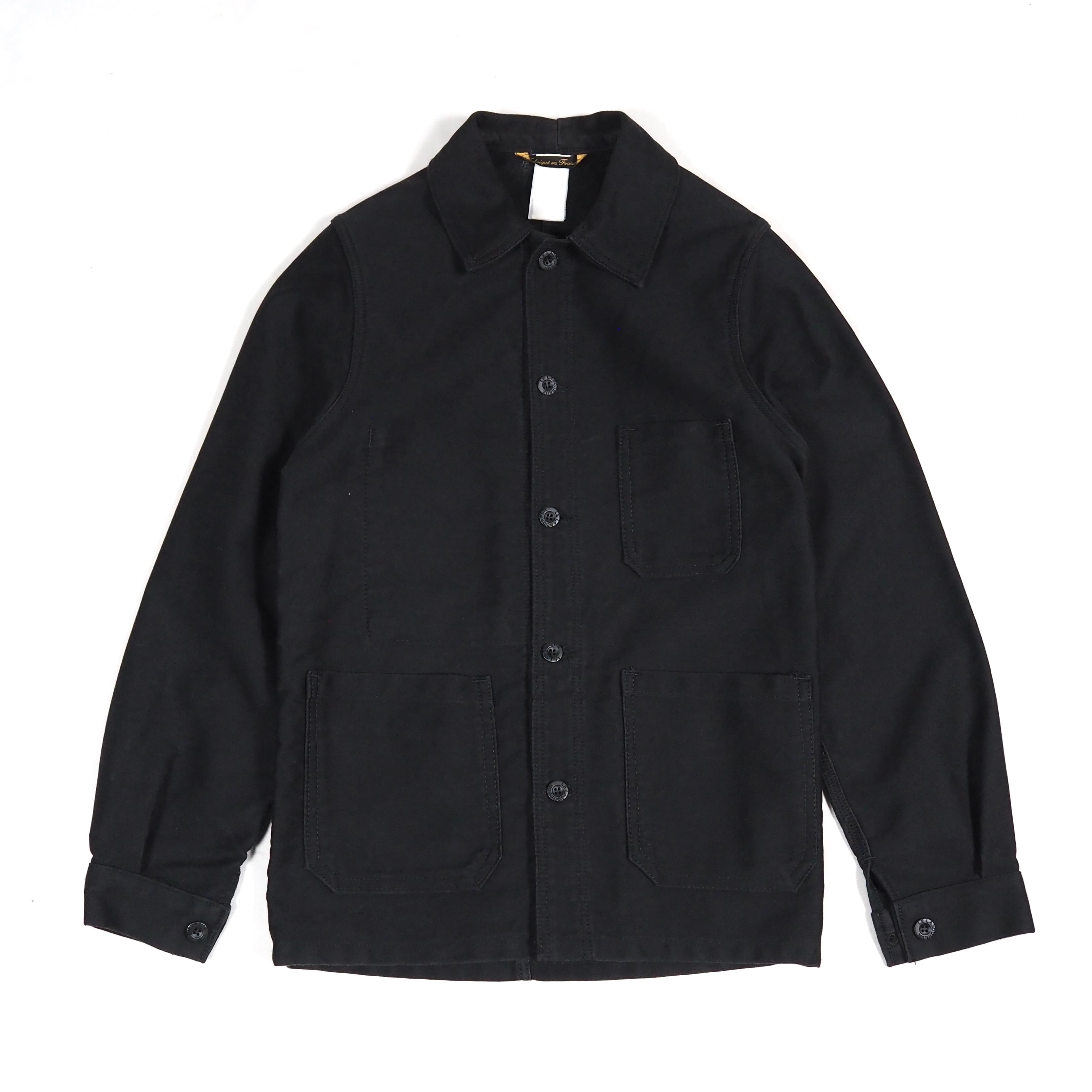 LE LABOUREUR Black moleskin work jacket FRANCE製 ルラブルール ブラック モールスキン ジャケット
