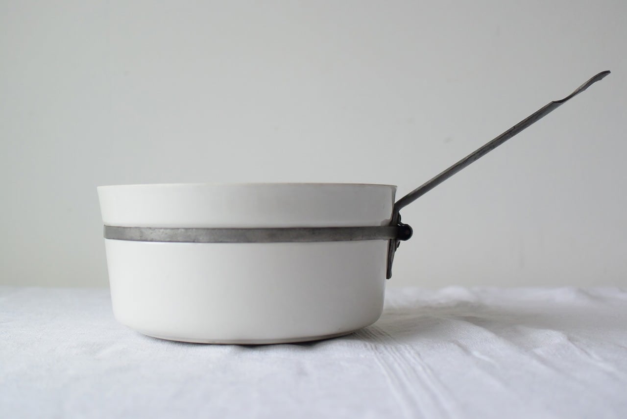 1900年代フランスのアンティークエプロン Early1900's dyed linen