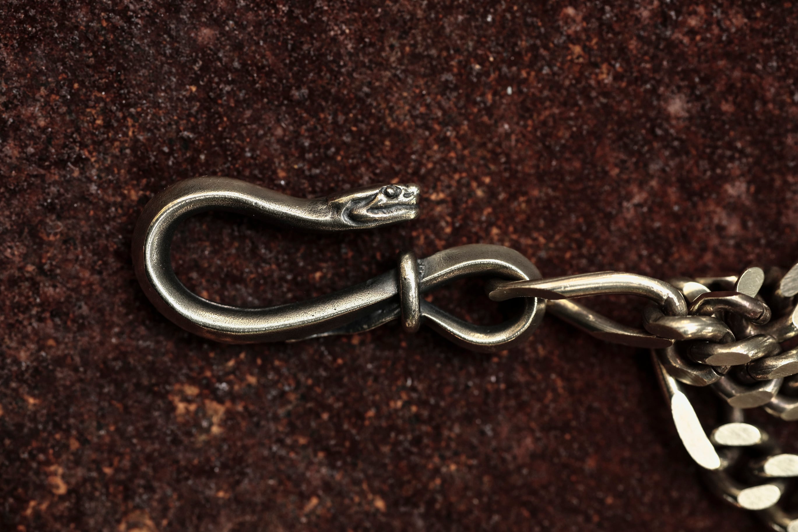 snake clip type walletchain brass | Peanuts&Co