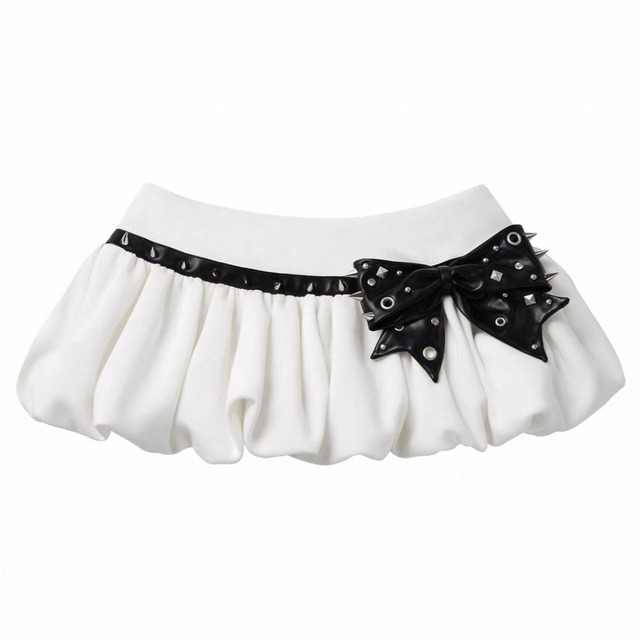 [CFIERCE] Riveted Bow Pumpkin Skirt