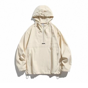 Half zip hooded anorak jacket 1253