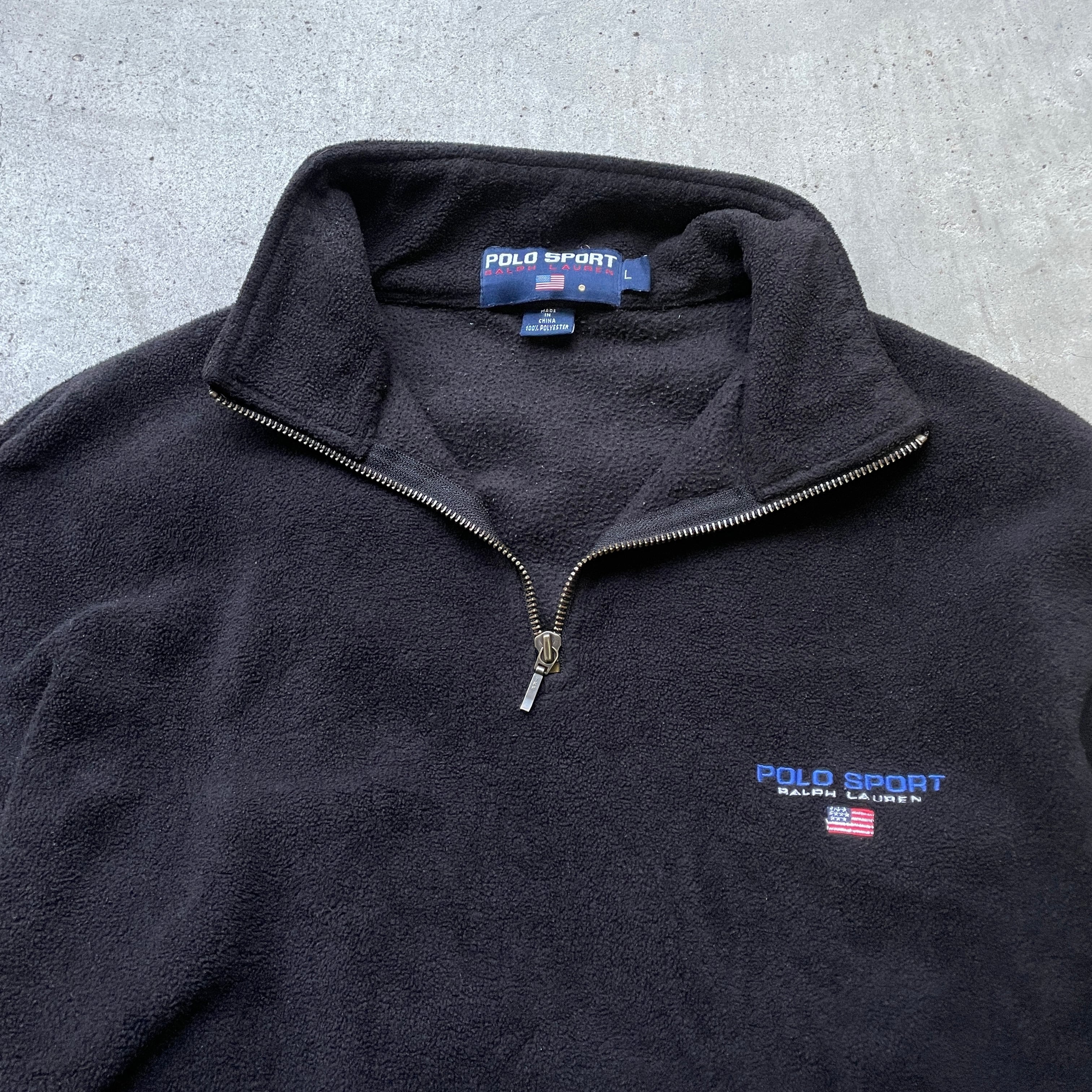 90年代 POLO SPORTラルフローレン ハーフジップ フリースジャケット 