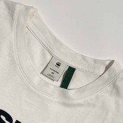G-STAR RAW ジースターロウ ロゴ デザイン 半袖 Tシャツ M/ホワイト メンズ
