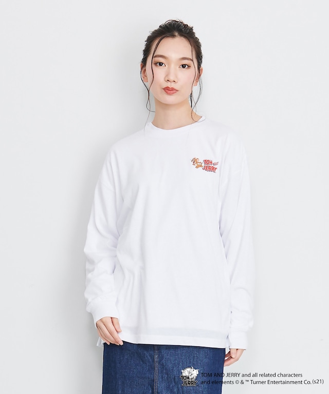 【TOM＆JERRY/トムとジェリー】 ロンT 長袖 バックポイントTシャツ Tシャツ tj14735b