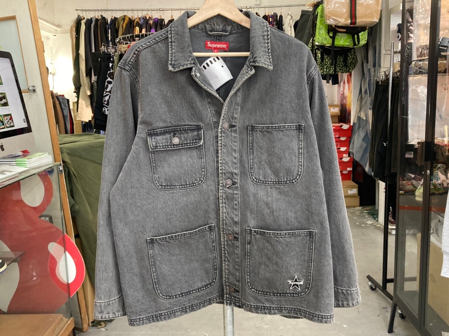 Supreme 22SS DENIM CHORE COAT MEDIUM BLACK 67021 | BRAND BUYERS OSAKA 
