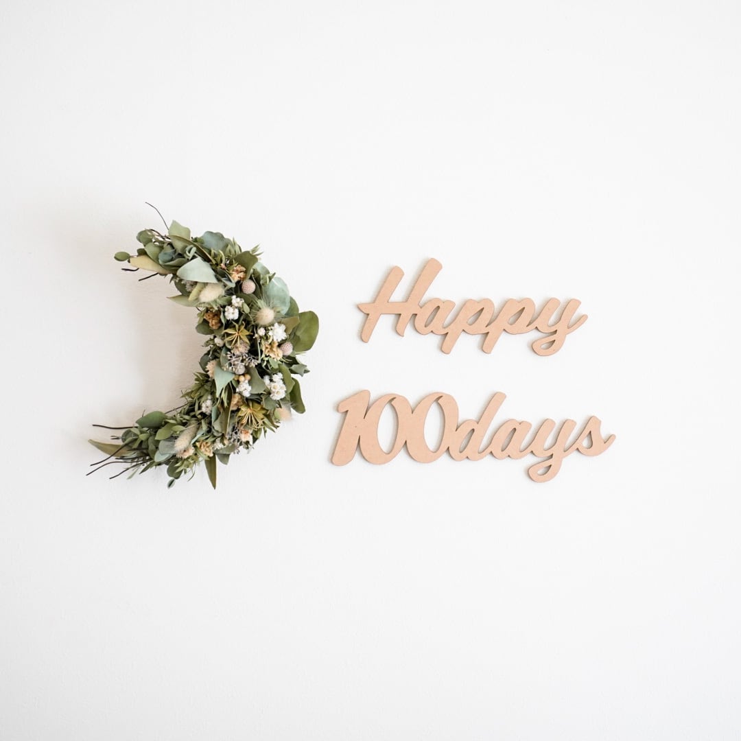 木製 / レターバナー Happy 100days ［C］ | AmmyMade