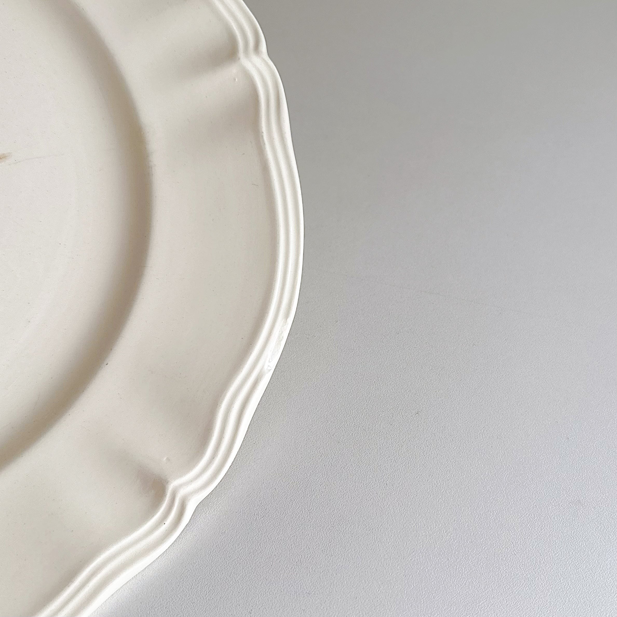 Sarreguemines サルグミンヌ 大皿プレート 花リム（フランス） | ぽわ