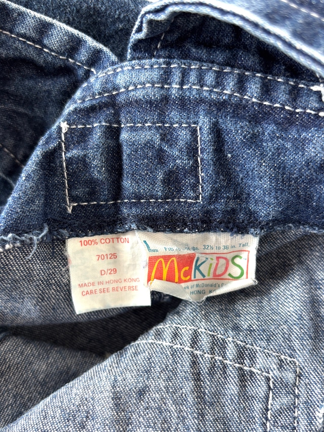 【2T相当・vintage】Mc KiDS デニムオーバーオール