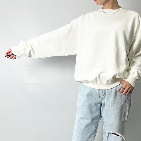 awasa アワサ スーピマエイジングコットン クルーネック スウェット