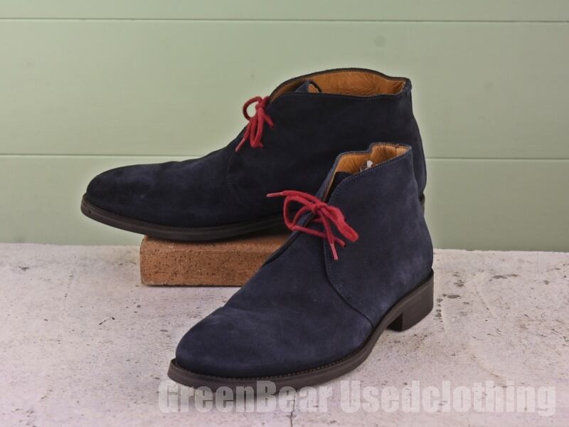 メンズ RUSSELL&Bromley チャッカブーツ スウェード 紺 9 27cm B076 メンズ RUSSELL&Bromley チャッカブーツ スウェード 紺 9 27cm B076
