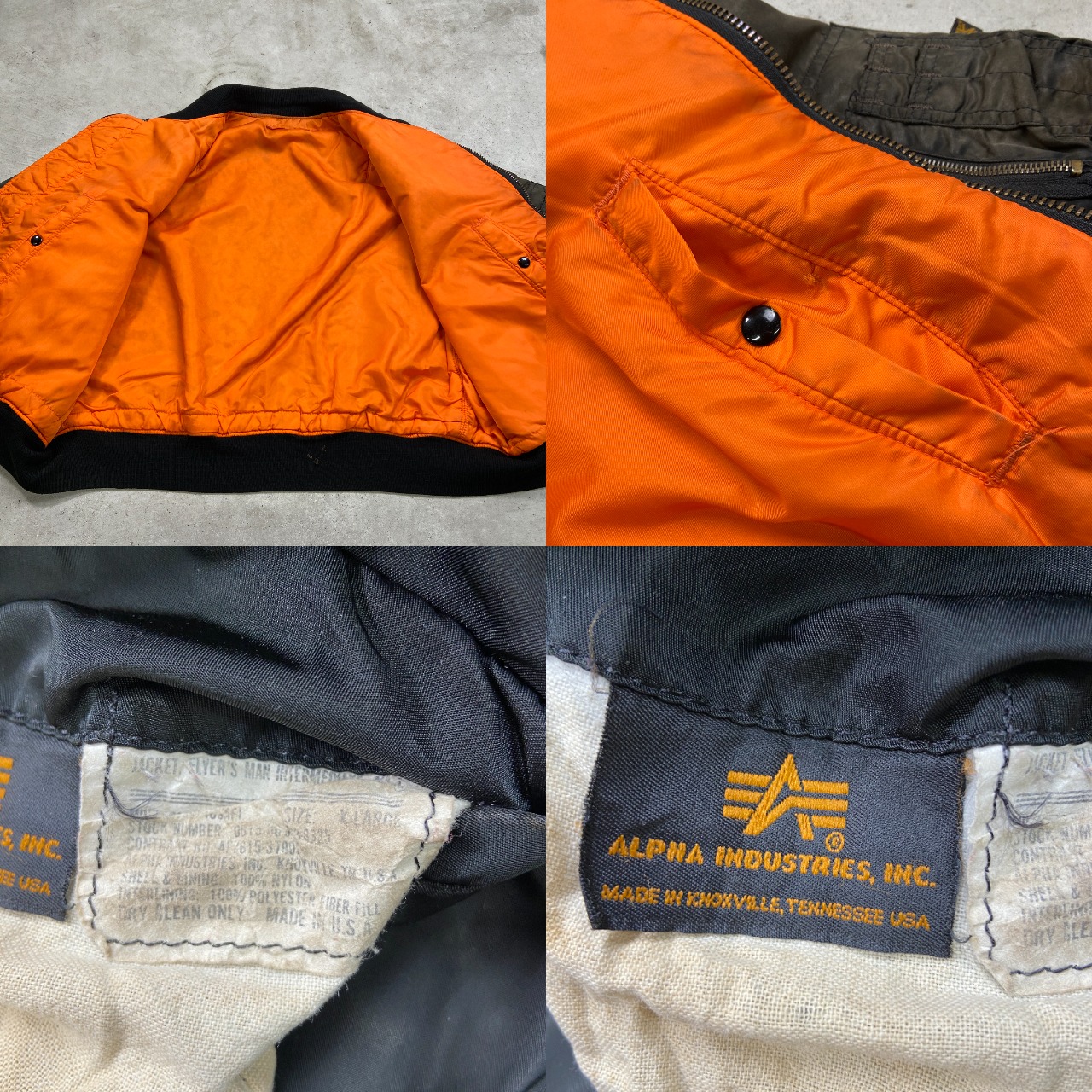 90年代 USA製 ALPHA MA-1 ミリタリー フライトジャケット 民間品 