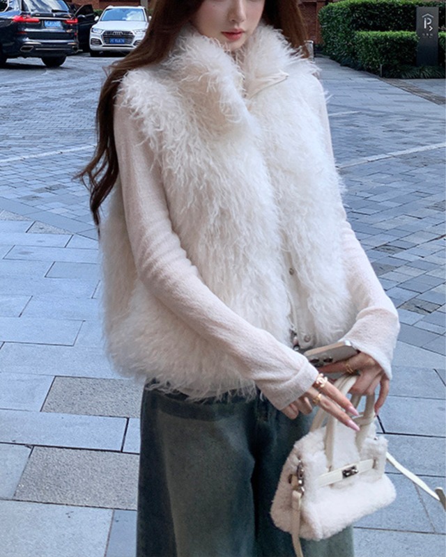 ハイネックファーベスト　l5081