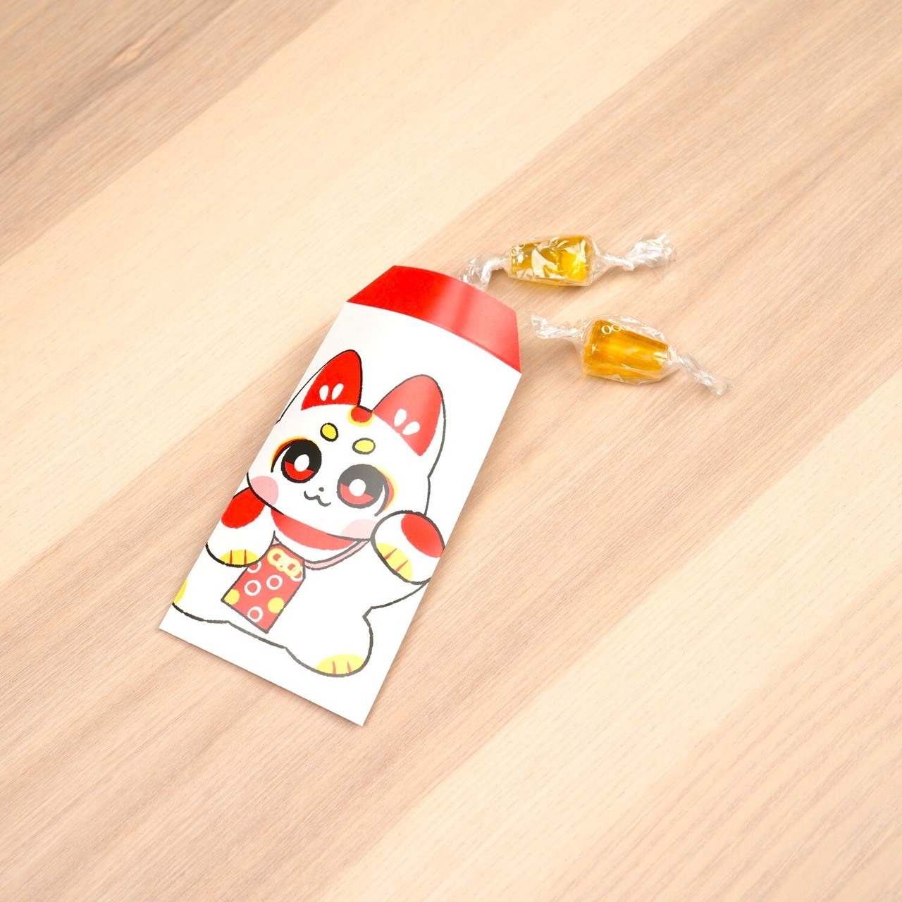 いろいろまねき隊 ポチ袋 しばイエロー