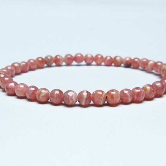 インカローズ ブレスレット 5mm ロードクロサイト ブレス 一点物 メール便可 [M便 1/10] 111-46500