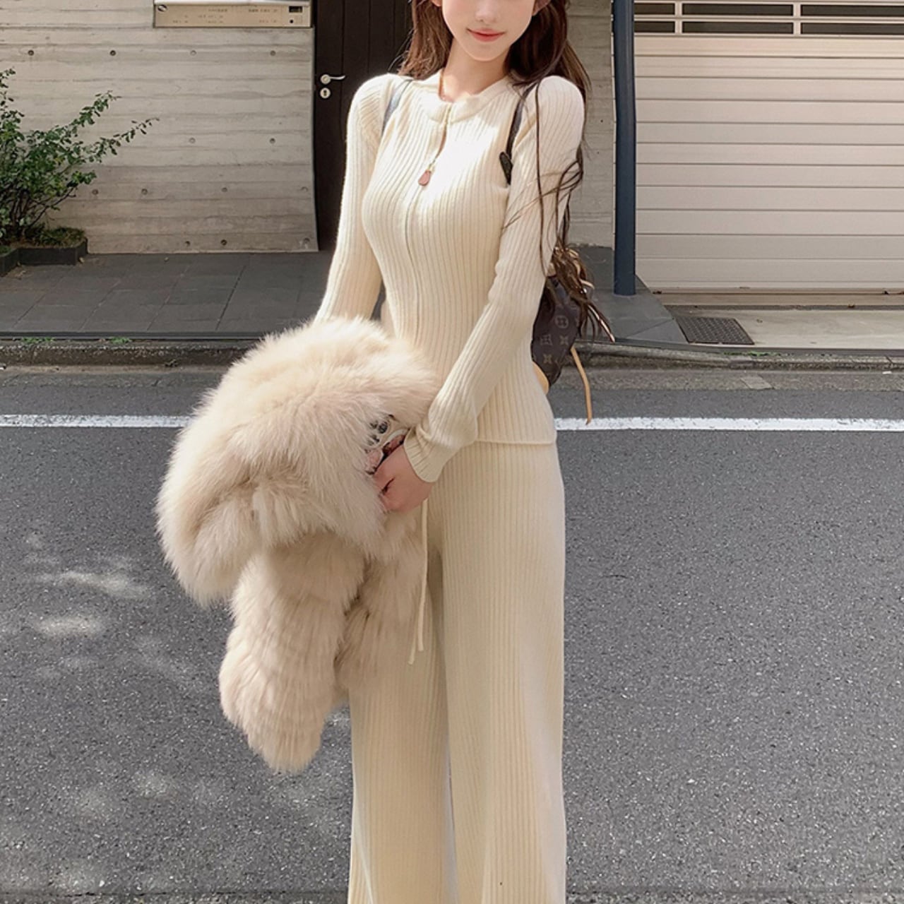 リブニット セットアップ 2color SE02