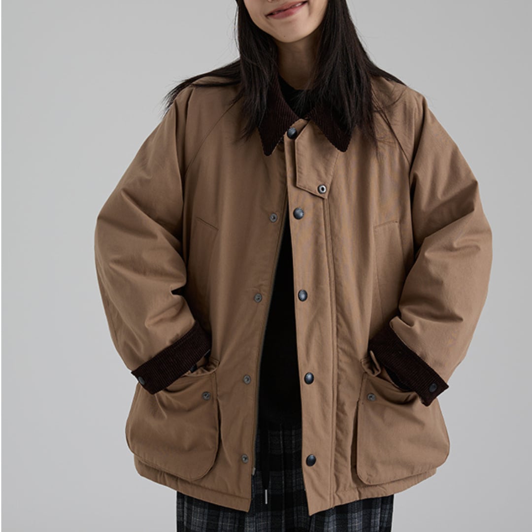 corduroy collar work jacket