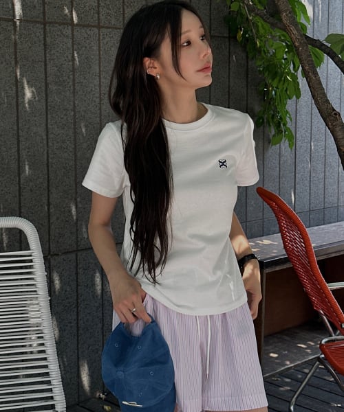 ☆ENHYPEN ソヌ 着用！！【SATUR】Small Logo Print T-Shirt 2COLOR