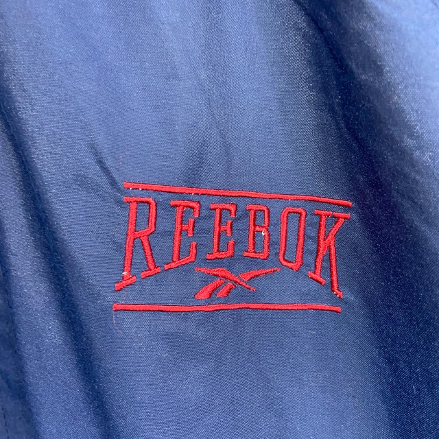 『送料無料』90s Reebok ナイロンコーチブルゾン　ネイビー　L リーボック