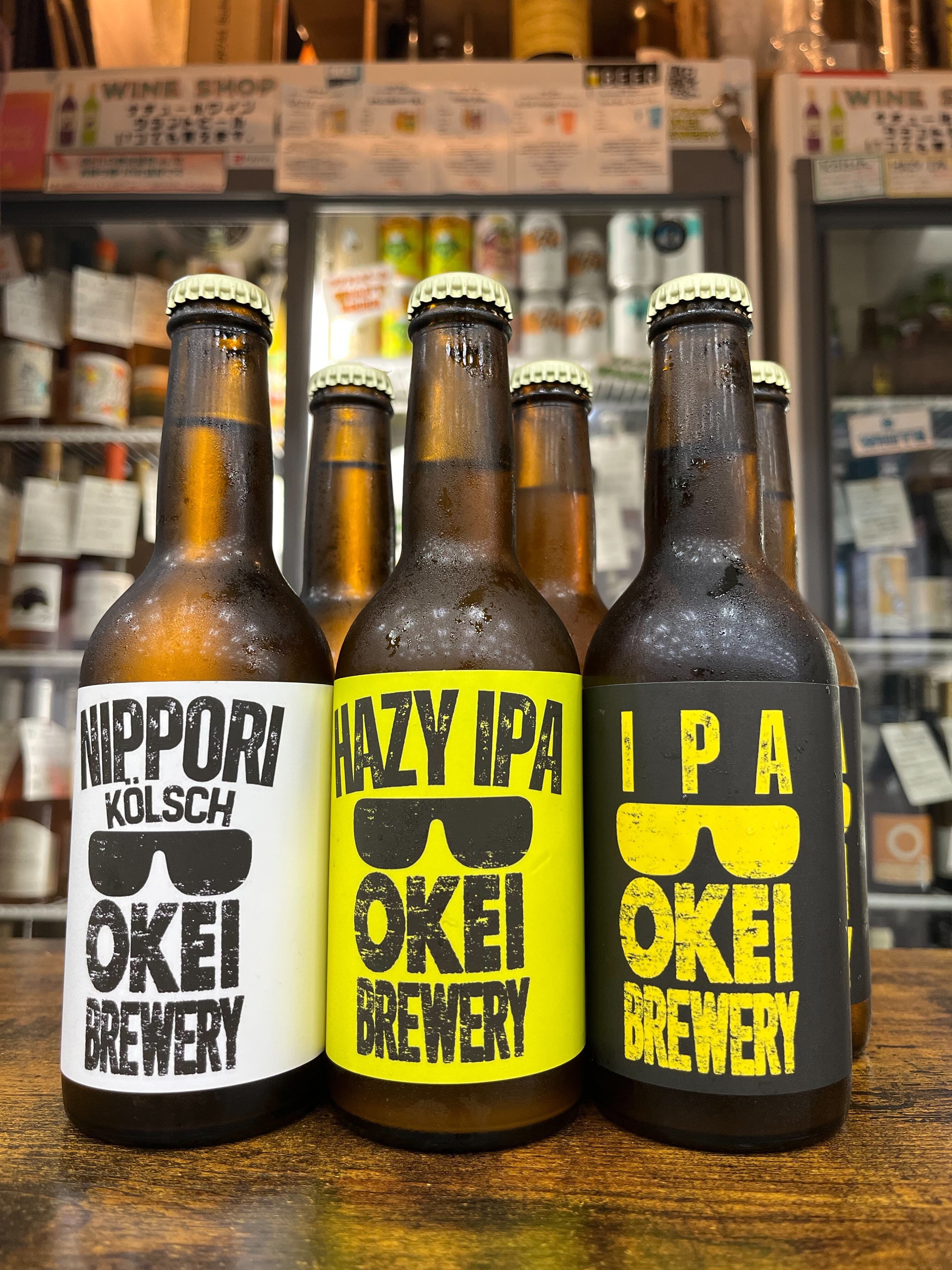 《 数量限定/ 3種 》【  OKEI BREWERY 瓶ビール3種 330ml × 6本セット 】