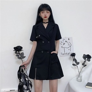 【ブラック/フリーサイズ】半袖 ミニ丈 タイト オルチャン 韓国ファッション