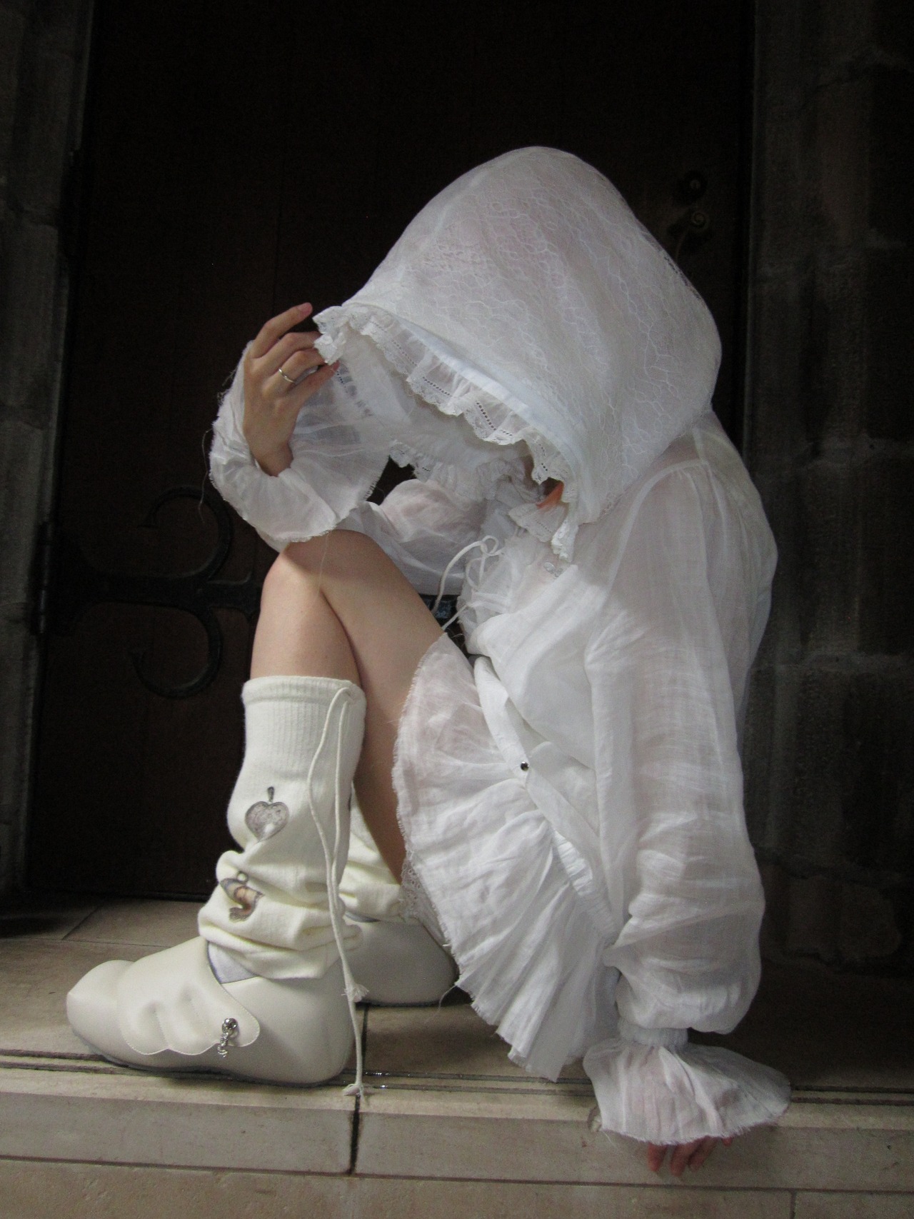【受注生産】【RINBIRTH】Veil Hoodie Dress 40023