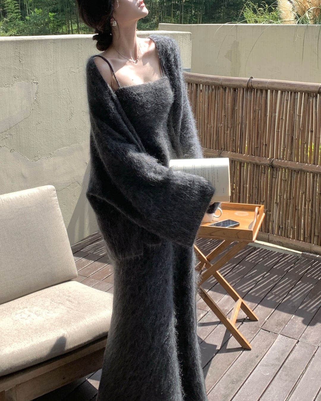 モヘアブレンドレイヤードニット3点セット A26125