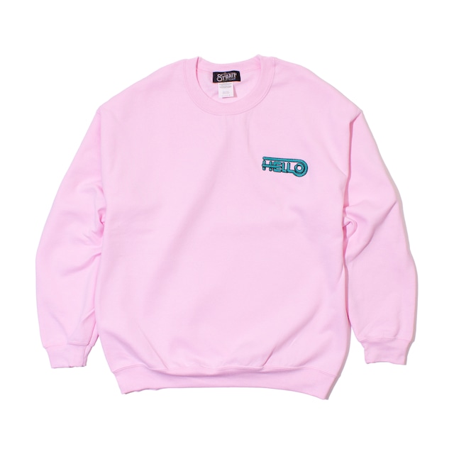 HELLO CREWNECK SWEAT #PINK