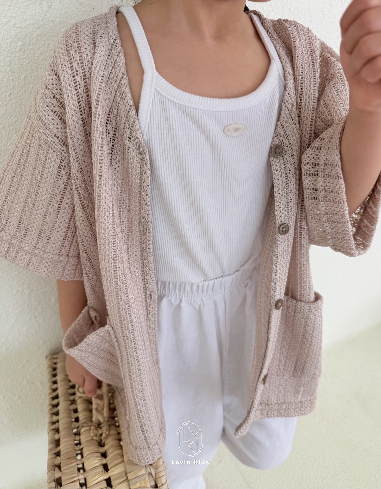 [Lovin' Kids] Button Sleeveless / [러빈] 버튼나시