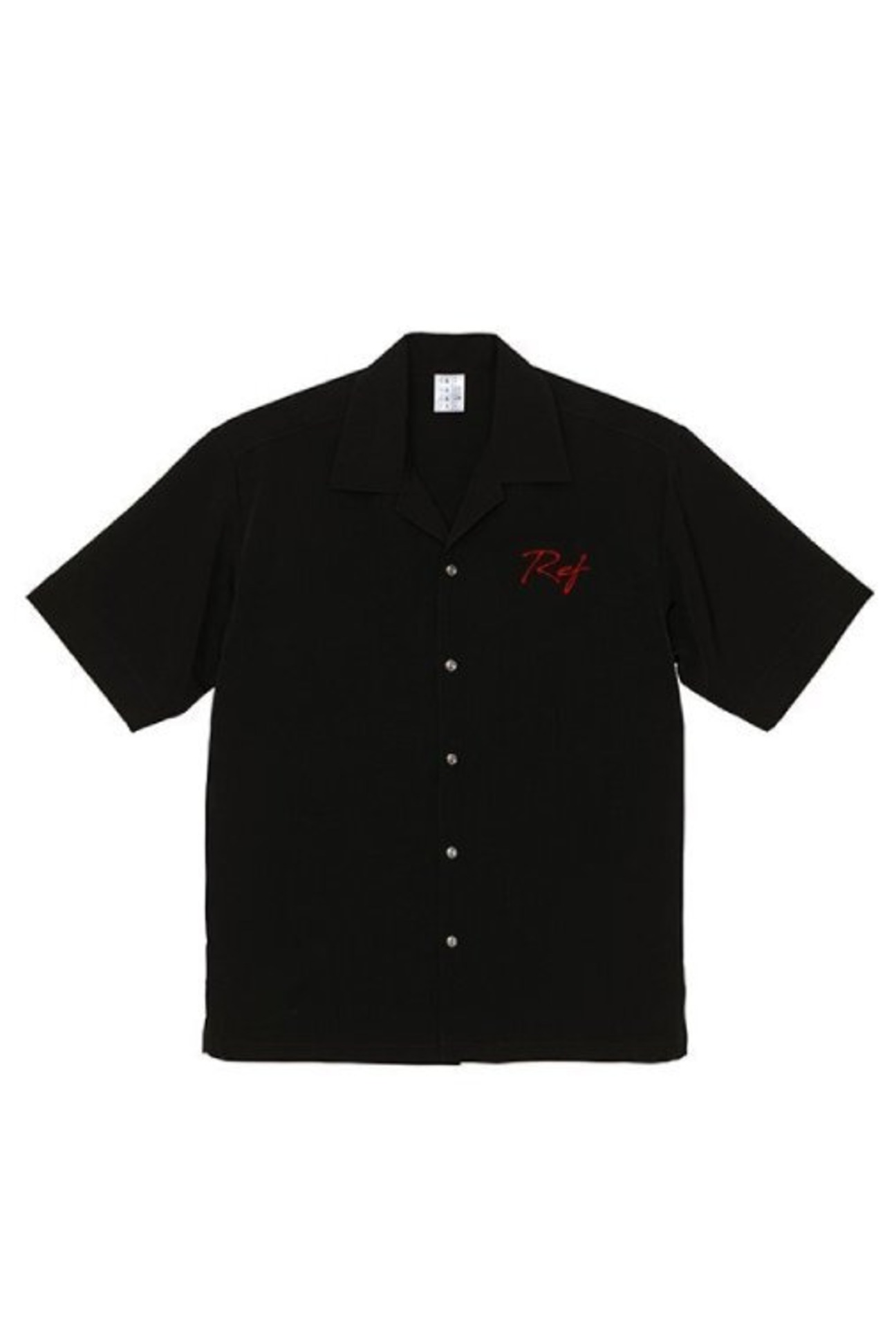 "Script Logo" Open Collar Shirts (BK)