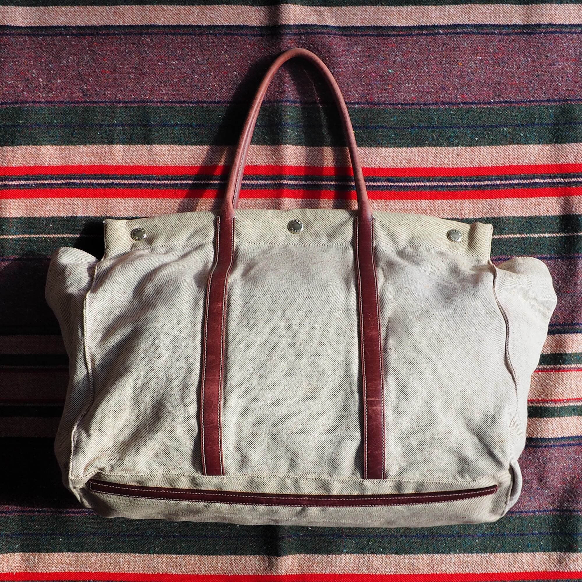 90~00s Prada Canvas & Leather Travel Tote