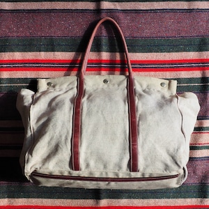 90~00s Prada Canvas & Leather Travel Tote