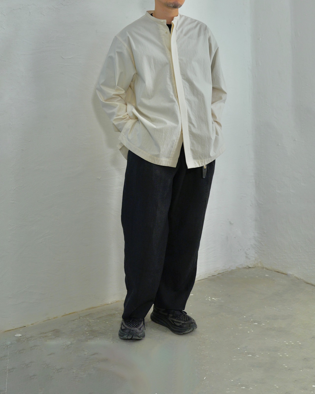solar ｿｰﾗｰ -  Fly frontshirt ﾌﾗｲﾌﾛﾝﾄｼｬﾂ / écru ｴｸﾘｭ / unisex ﾕﾆｾｯｸｽ