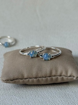 Noblesse ring | silver925 × blue opal