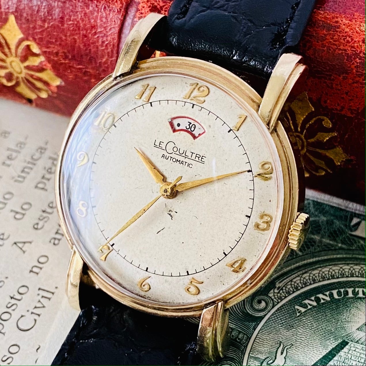 【高級時計 ジャガールクルト】LeCoultre 481 パワーリザーブ インジケーター 10kgf 自動巻 メンズ レディース アナログ 腕時計