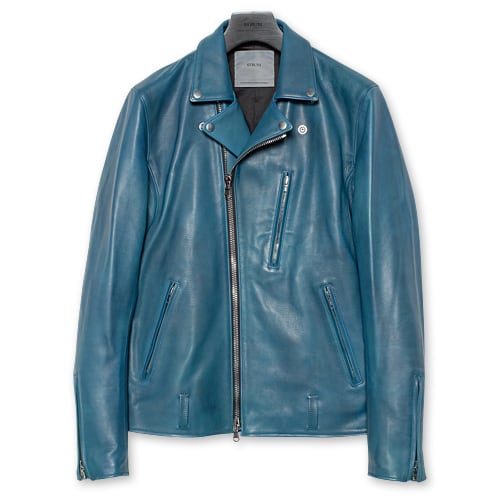 【予約商品】【STRUM ストラム RIDERS JACKET ライダースジャケット】KAI/ハイブリッドタンニン鞣しカーフスキン燃焼製品染め/ダブルライダース【送料無料】【2027年3月~4月頃お届け予定】