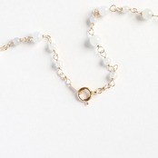 銀子彫りパーツをメイニュウらしく！氷翡翠を可愛らしいデザインで！リボンモチーフ眼鏡留めネックレス A貨翡翠 jd_ne1148