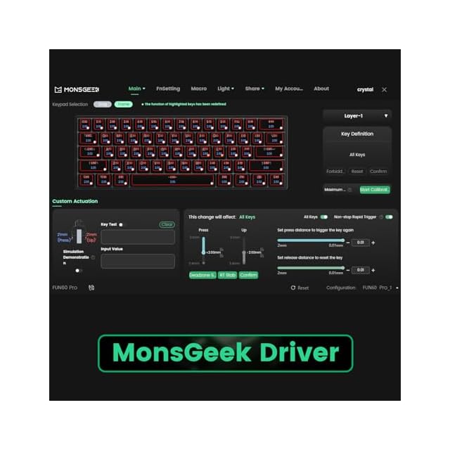 国内正規品】MonsGeek(モンスギーク) FUN60 Ultra SP 無線対応モデル