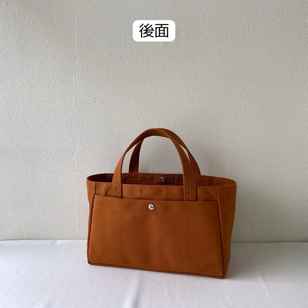 全6色】「軽いボックストート」横長サイズ／アルマダ8号帆布【受注制作