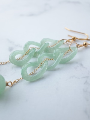 Stone chain Earrings - 2