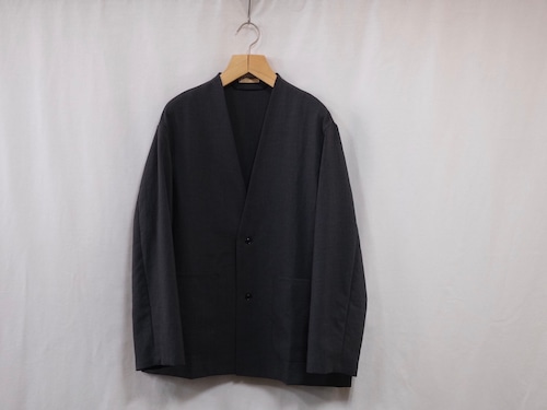 LAMOND”SHARI NO COLLAR JACKET CHAMBRAY BLACK”