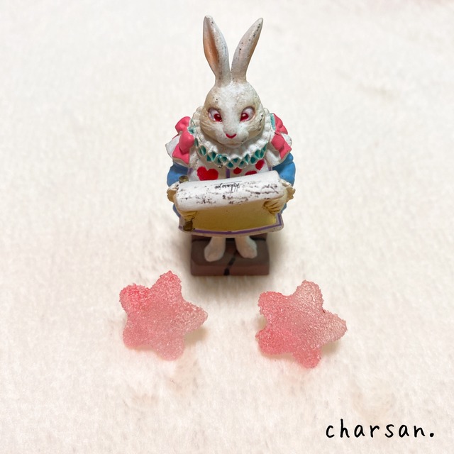 夢かわ♡スターグミピアス【グラデピンク】