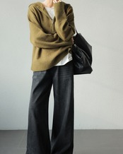 Long sleeve hooded pullover Sweater　T20126