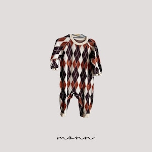 【即納】アーガイルロンパース